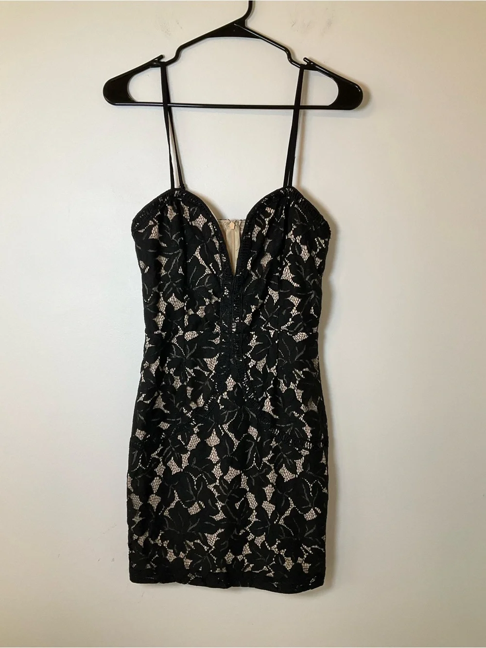 Superdown Black Lace Bustier Mini Dress Size Small